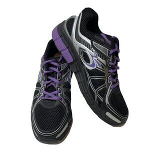 Aetrex Gravity Defyer G Defy Super Walker Walking Shoe Black Purple Women 10.5